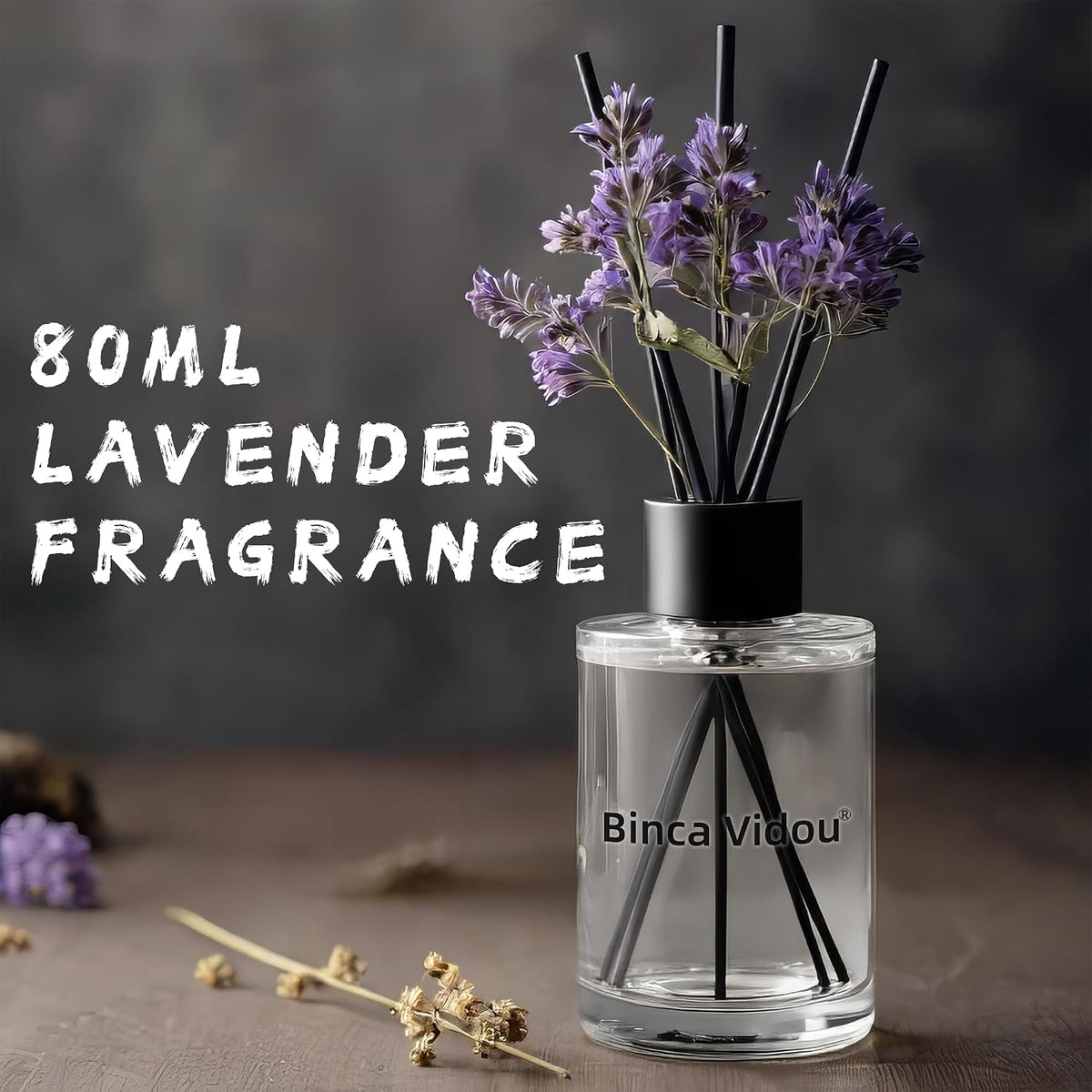 Reed Diffuser, Binca Vidou Lavender Scent Oil Diffusers Set for Home 2.7oz