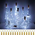 20 LED Wine Bottle Lights with Cork, 15 Pack Battery Operated Cork Shape Fairy Light Waterproof Mini Copper Silver Wire String Lights for Party, Wedding, Christmas, Bedroom Decor (Cold White)
