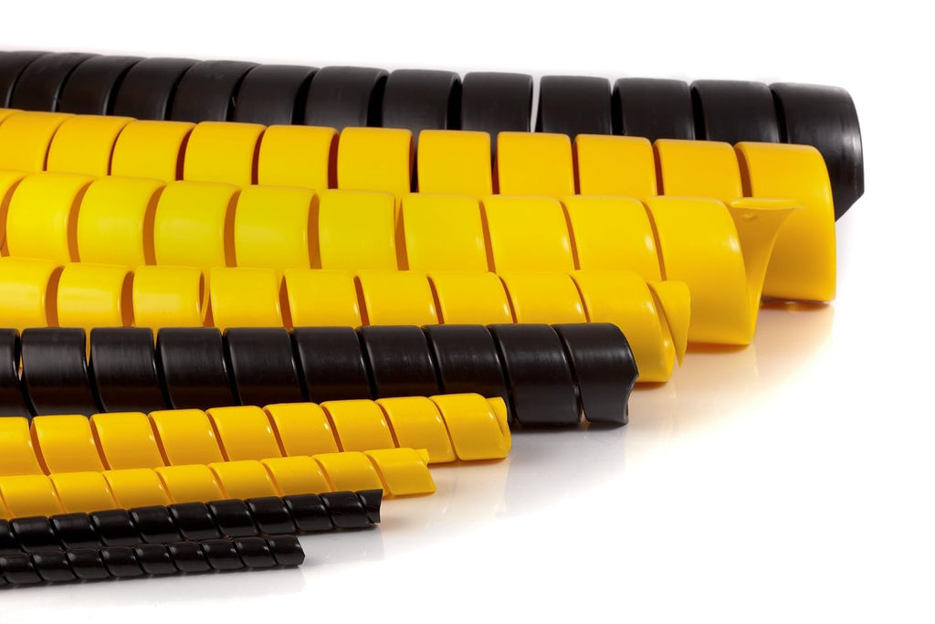 Pre-Cut Spiral Wrap Hose Protector, 2.0" OD, 10' Length, Black