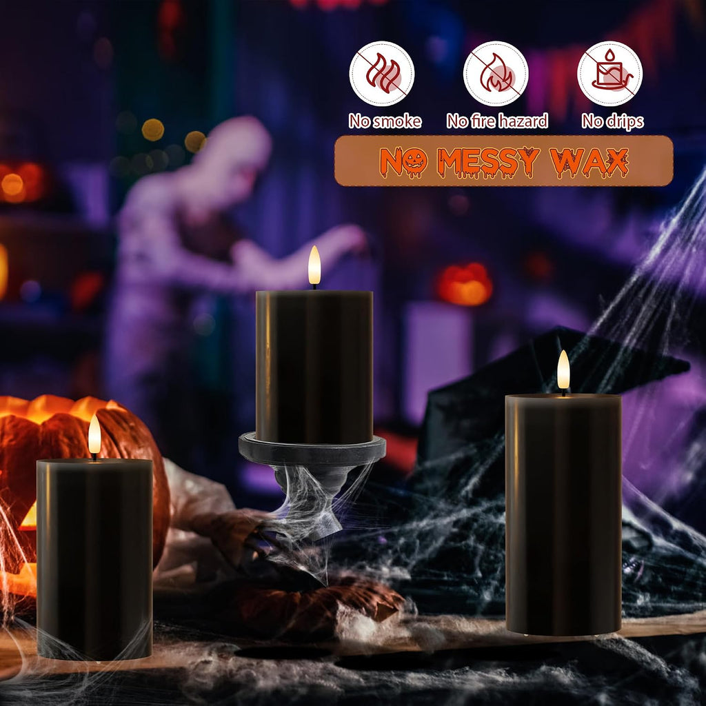 Halloween Flameless Candles with Remote, Battery Operated Candles
