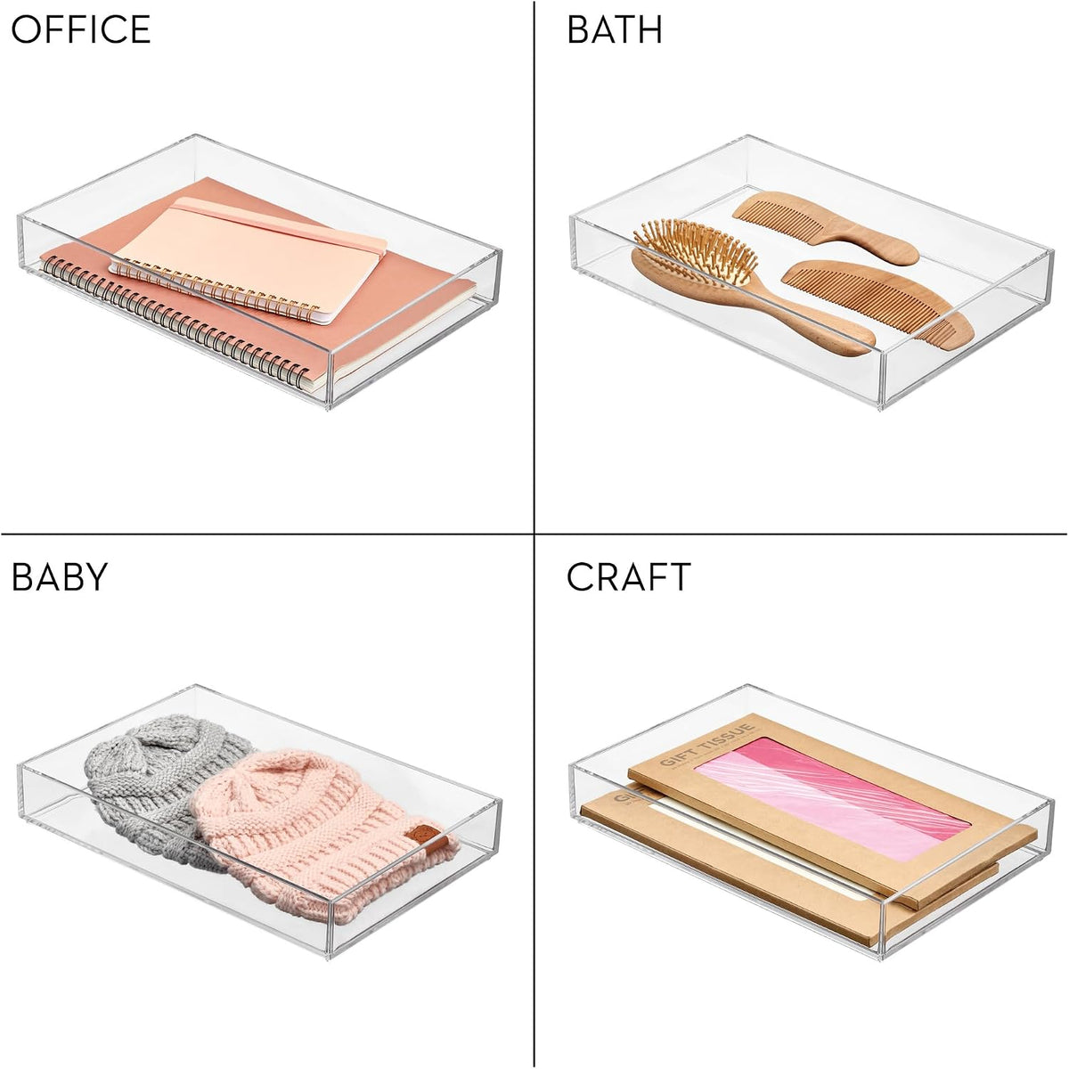 iDesign Clear Drawer Organizer