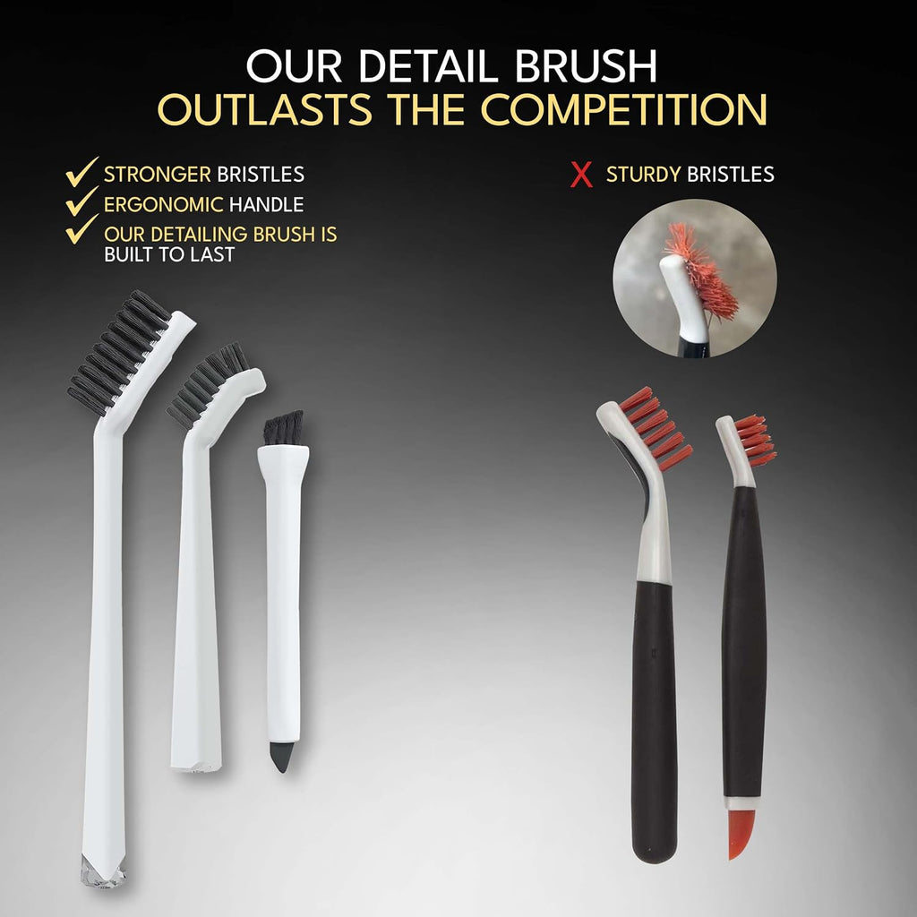 Grout Cleaning Brushes Set (3 Pcs) Deep Cleaner Multi-Purpose Stiff Bristle Brush, Cleaning Toothbrush for Cleaning Corners, Spaces, Tile, Shower, Window & Door Track, Floor, Juicers and Tight Spaces