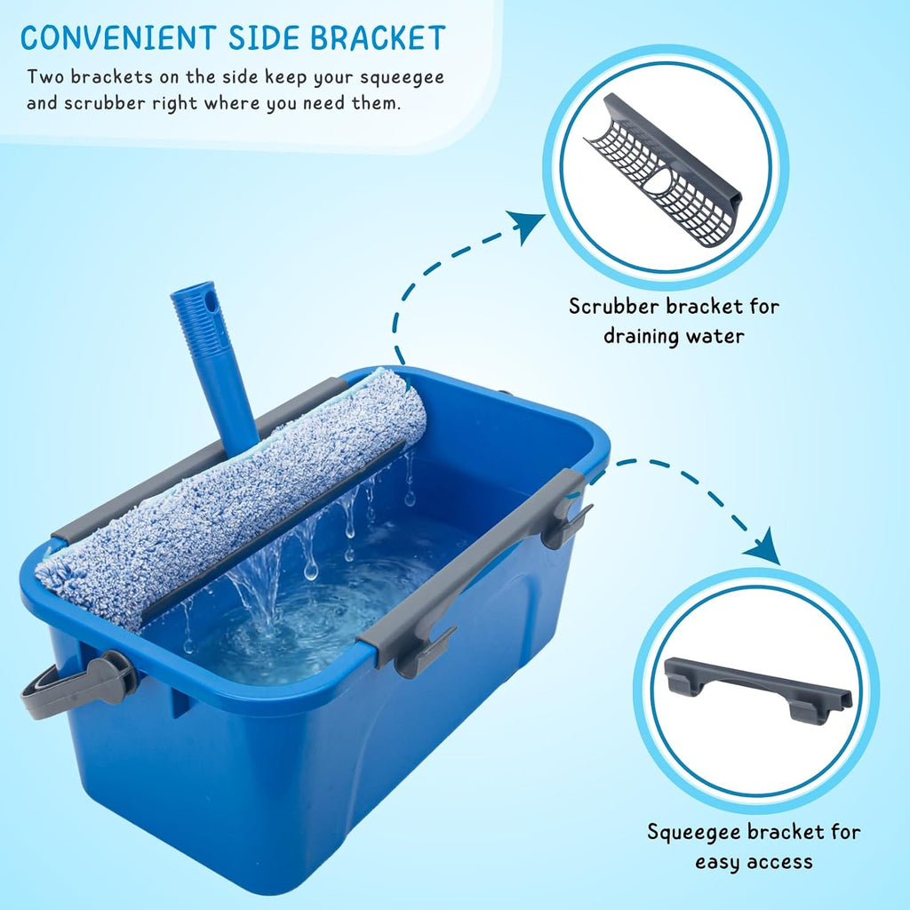 Window Cleaning Kit for Home and Commercial Use, 6 Ft Long Handle