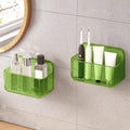 CGBE 2-Pack Cabinet Door Organizer, Self Adhesive Bathroom Shelves, Green