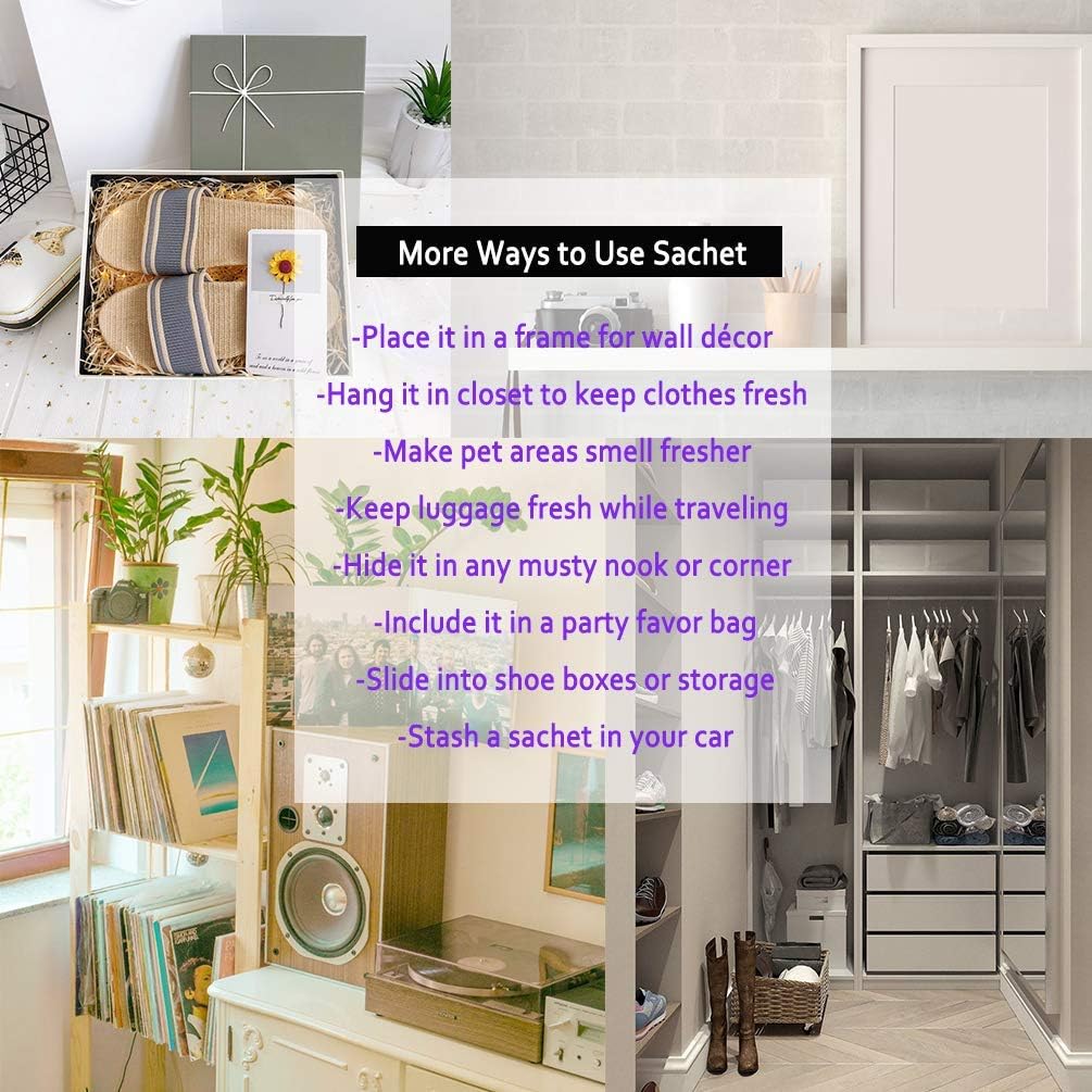MYARO Scented Sachets Air Freshener for Drawer and Closet, Long-Lasting Sachets Bags Drawer deodorizers Fresh Scents, Home Fragrance Sachet for Lover