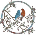 Ferraycle Metal Bird Wall Decor Bird Hanging Ornament, Retro Color