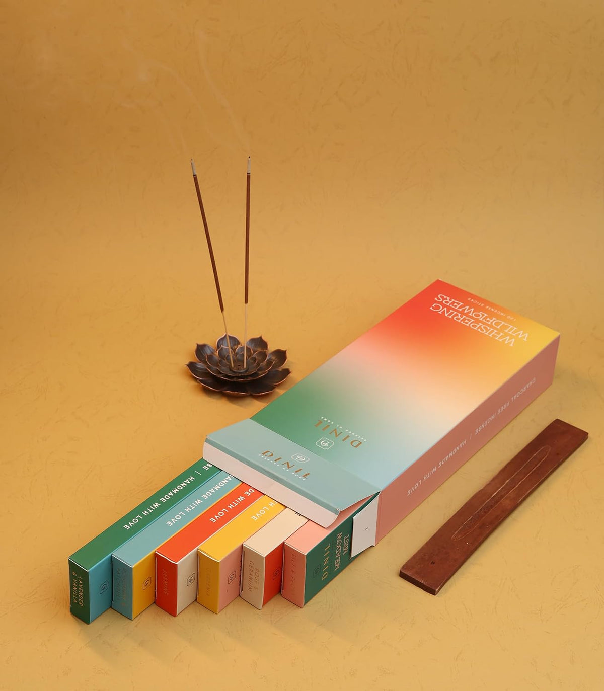Dinil Whispering Wildflowers Incense Sticks Gift Set, 6 Floral Scents