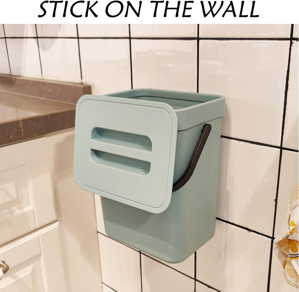 stonespace 1.3 Gal Compost Bin, Hanging Kitchen Trash Can with Sealed Lid