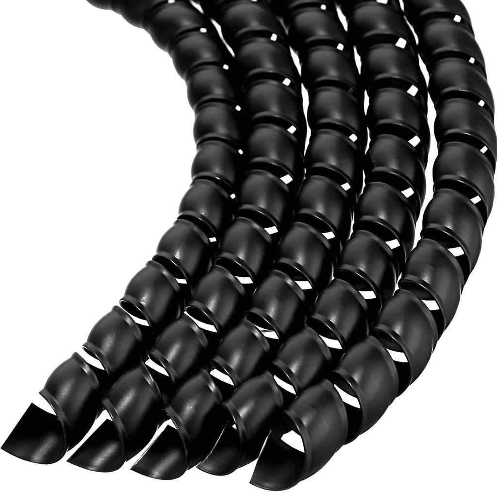 Flutesan 5 Pcs Dog and Cat Cord Protector 10 mm, 24.6 ft, Black