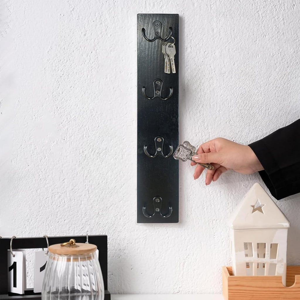 Yohsnor Vertical Key Holder for Wall,Space-Saving Hook Rack for Key,Wallet
