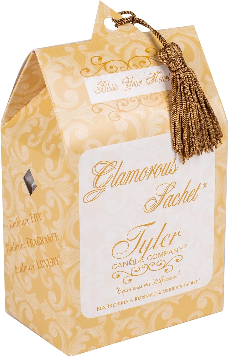 Elanze Designs Tyler Candle Bless Your Heart -Scented Laundry Sachet and Car Vehicle Air Freshener Bundle