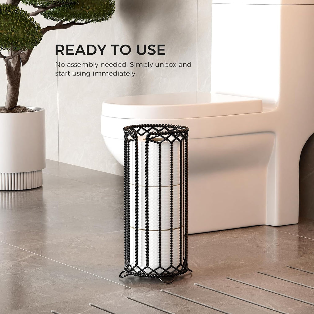 Toilet Paper Holder Stand,Freestanding Toilet Paper Reserve Storage Stand