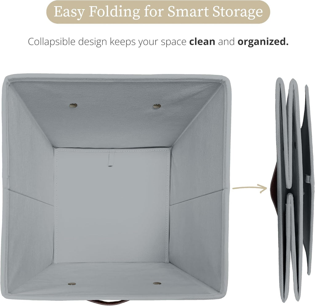 DECOMOMO Storage Bins, Cube Storage Bin with Labels