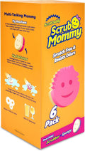 Scrub Daddy Dual Sided Sponge and Scrubber - Scrub Mommy - Scratch Free Sponge for Dishes and Home, Soft in Warm Water, Firm in Cold, Odor Resistant, Deep Cleaning, Multi Surface (6 Count (Pack of 1))