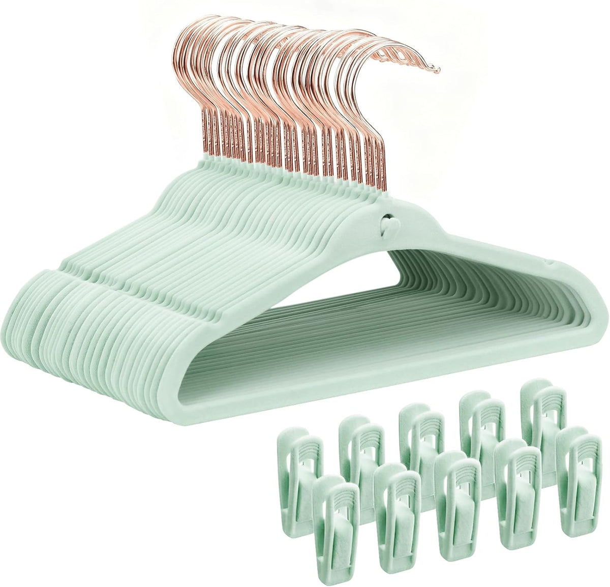 Baby Clothes Hangers, Infant Felt Hanger, 11 in, Green, 30 Pack
