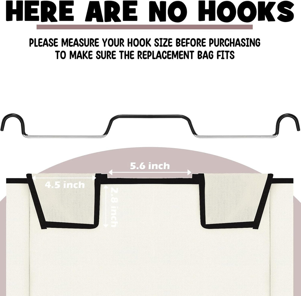 Bonuci 4 Pcs Laundry Sorter Replacement Bags, Brown, Gray, White, Black