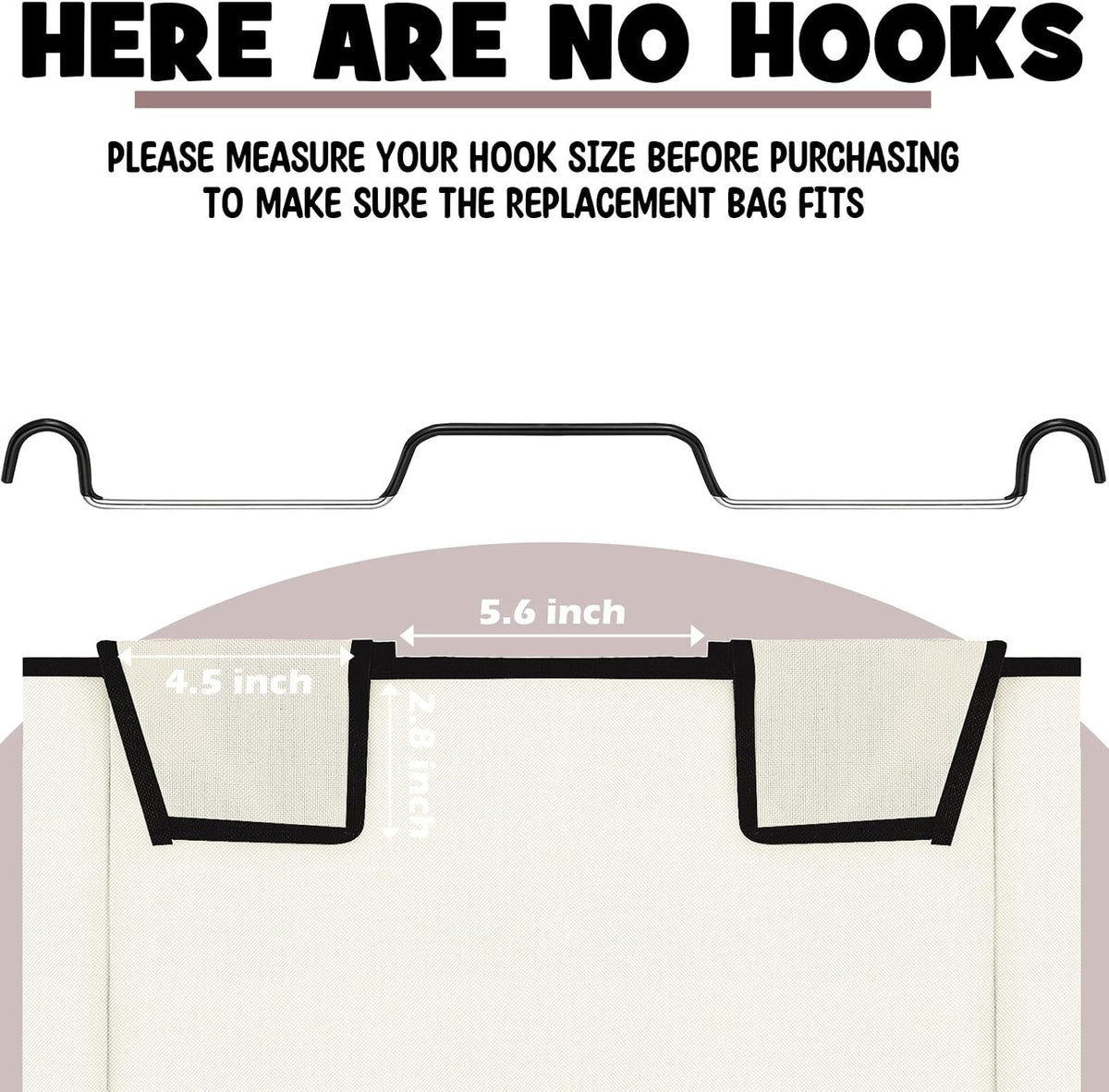 Bonuci 4 Pcs Laundry Sorter Replacement Bags, Brown, Gray, White, Black