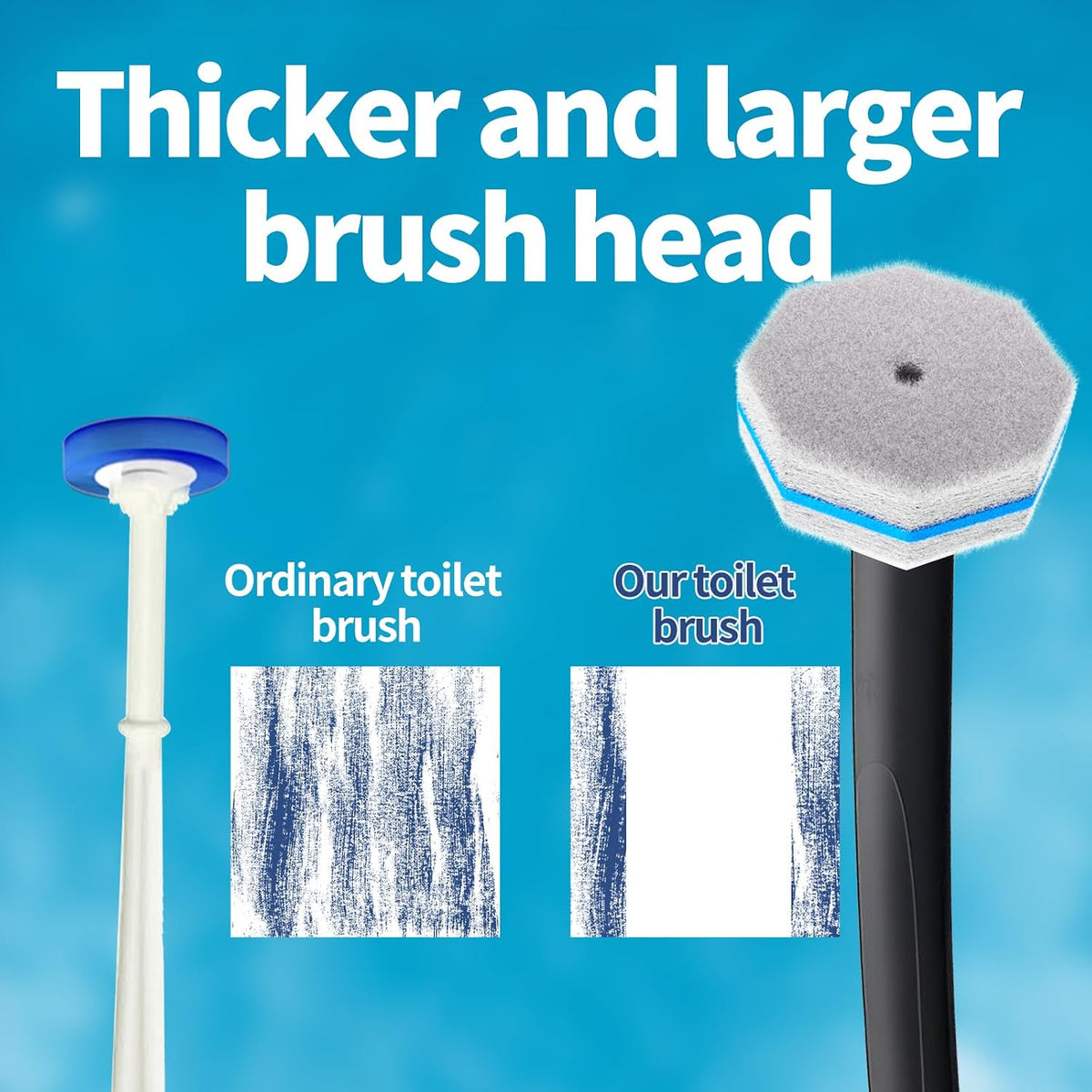Disposable Toilet Brush with 50 Cleaner Refills Pads，Wall Mounted Toilet Bowl Holder Set，Toilet Cleaning System Starter Kit，Bathroom Cleaning System for Sink Bathtub Wash Basin