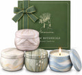 4 Pack Scented Candles Gift Set, Botanical Candle Set with Soy-Coconut Wax