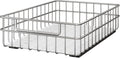 Stainless Steel Pull Out Cabinet Organizer(11.8"W x 16.5"D x 4.7"H)-1 Pack, Minimalist Design Frame, Full-Extension Slide Rails, Easy Installation for Pantry Organizers or Kitchen Cabinet Organizer