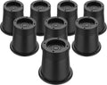 ANNKUT Round Bed Risers - 3 inch Heavy Duty, Elevation in Heights 2 or 3 Inch Circle Furniture Lifts for Chair, Table & Desk Legs (Pack of 8, Black)