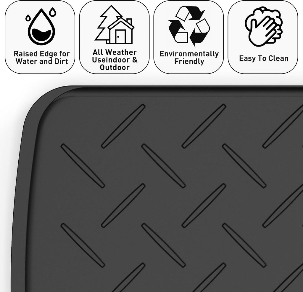 Extra Large Boot Trays Heavy Duty Rubber Mat with Lip,Waterproof Shoe Mat Tray for Entryway Shoe Tray Multi-Purpose for Indoor or Outdoor 47.24×15.75in