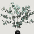 KBREE 41.3" Eucalyptus Stems, 3 Pcs Faux Eucalyptus with Seed Pods, Extra Long Artificial Greenery Stems for Tall Vase, Home, Wedding & Office (Silver Blue Green)