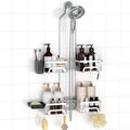 REINHARDT Split Shower Caddy Hanging for Handheld Showerheads, Silver