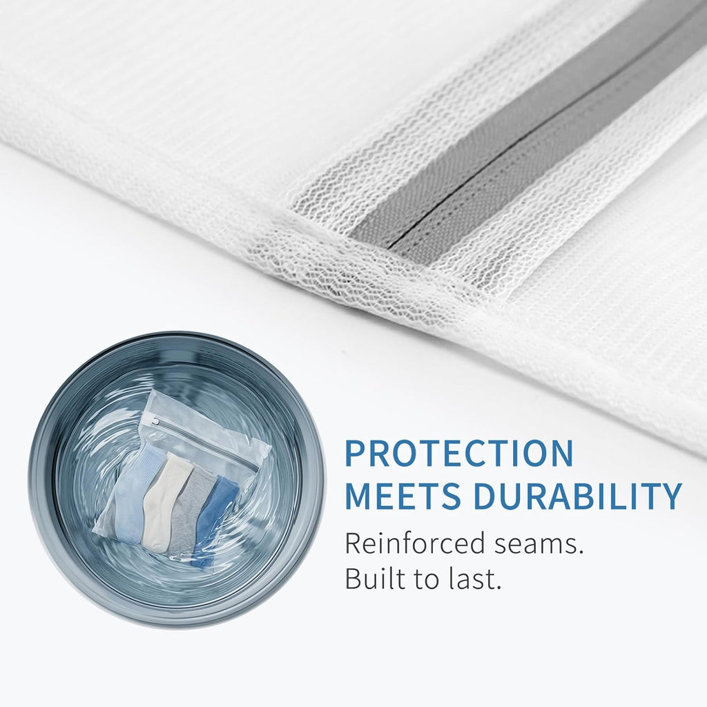 Muchfun 3Pcs Durable Fine Mesh Laundry Bags for Delicates