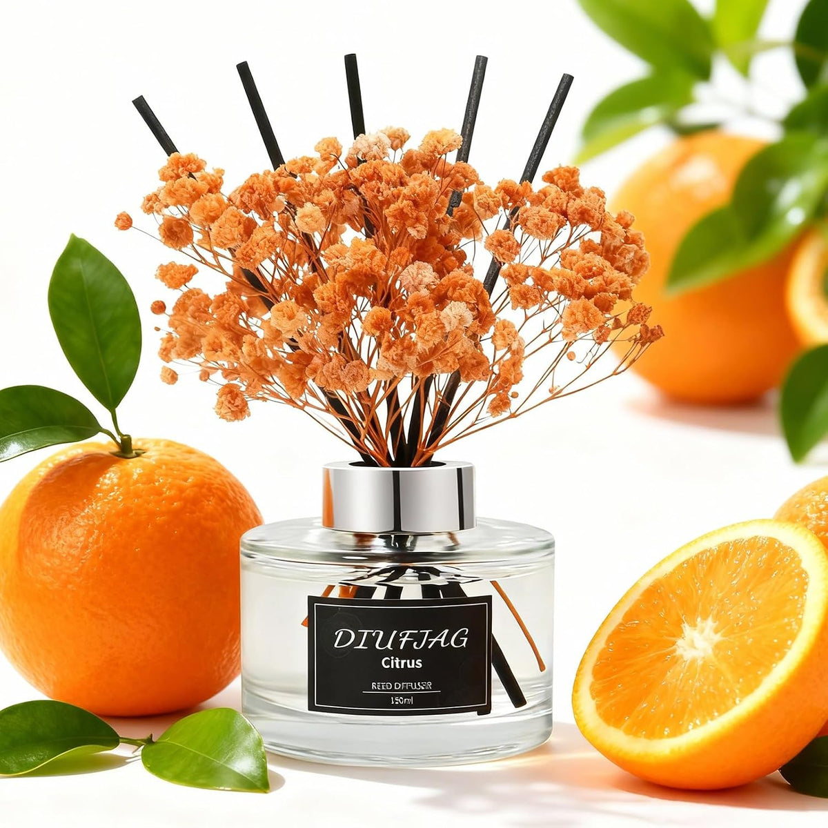Citrus Reed Diffuser Set, 5.07 fl oz Scented Oil Diffuser