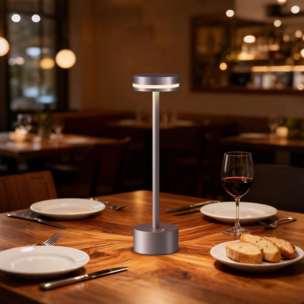 Rechargeable Cordless Table Lamp Brown Touch Control Dimmable
