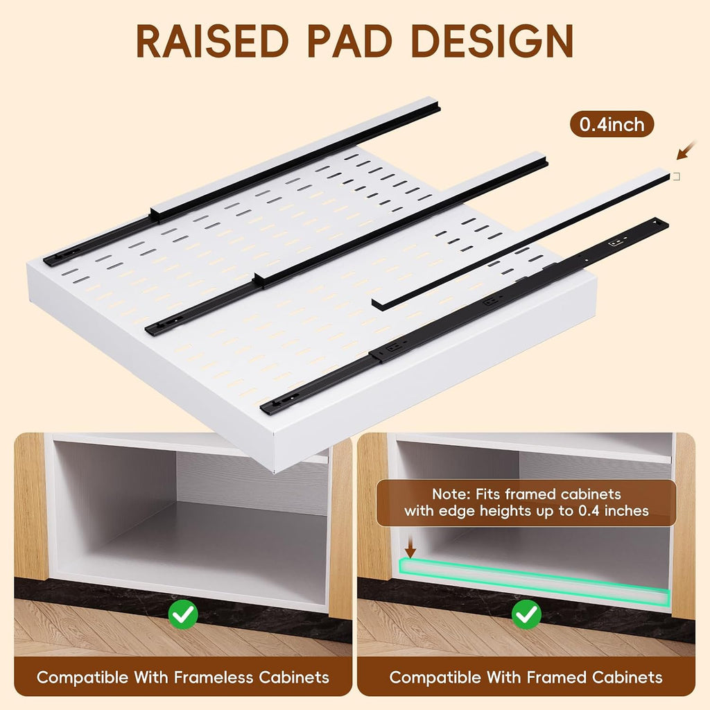 Pull Out Cabinet Organizer, 21"Deep Slide Out Drawers for Kitchen Cabinets