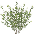 Faux Eucalyptus Stems Willow Eucalyptus Leaves Fake Salix Leaves 5 Pcs Artificial Greenery Stems for DIY Bouquet Arrangements Centerpieces Shower Decorations-Artificial Eucalyptus Stems-Green