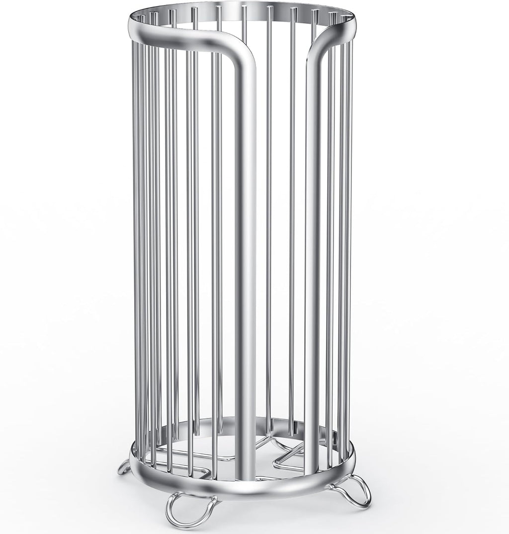 Toilet Paper Holder Stand, Freestanding Toilet Paper Storage,Silver