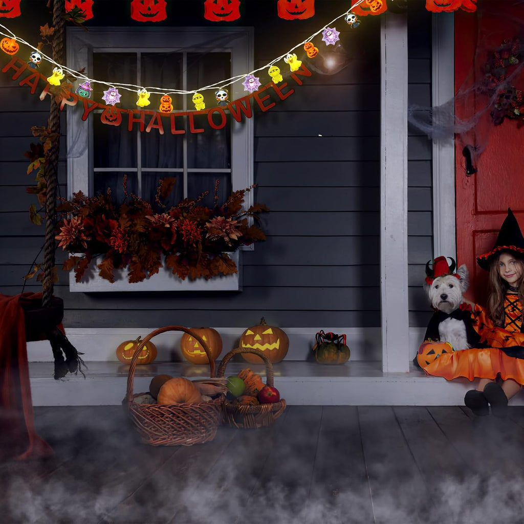 Halloween LED String Lights, 15Ft 30 LED, Battery Powered