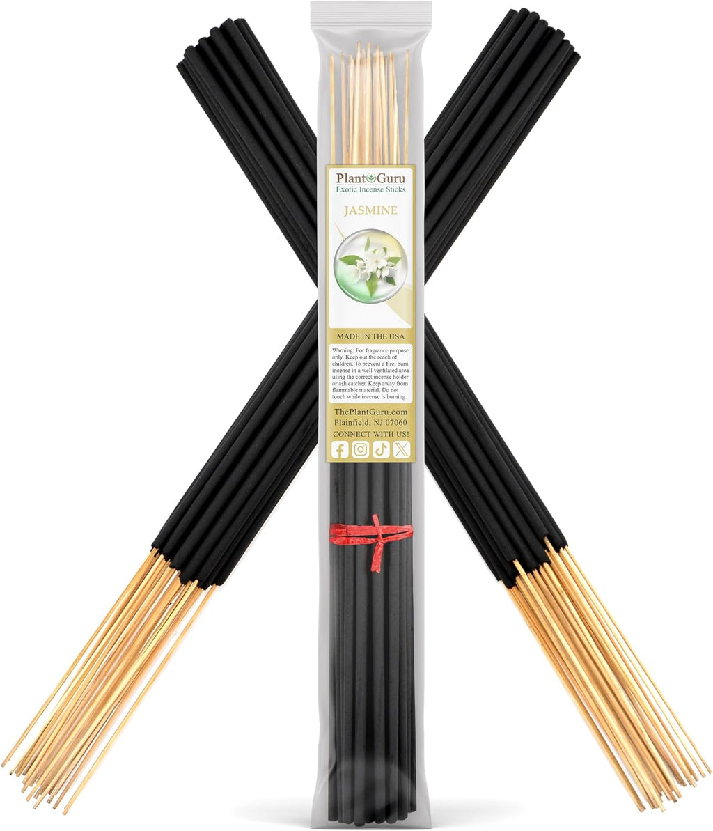 Jasmine Exotic Incense Sticks Jumbo 19 Inch Long - Bulk 1 Bundle 27 to 30 Sticks - Natural 19" Extra Large with A Smooth Aroma that Burns for 3 to 4 Hours Each.