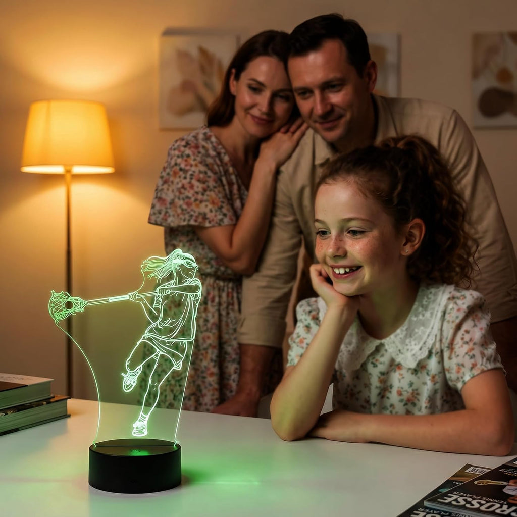 Lacrosse Night Light, Lacrosse Gifts for Girls Women