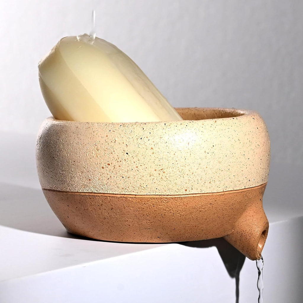 Soap Dish with Drain and Self-Draining Sponge Holder