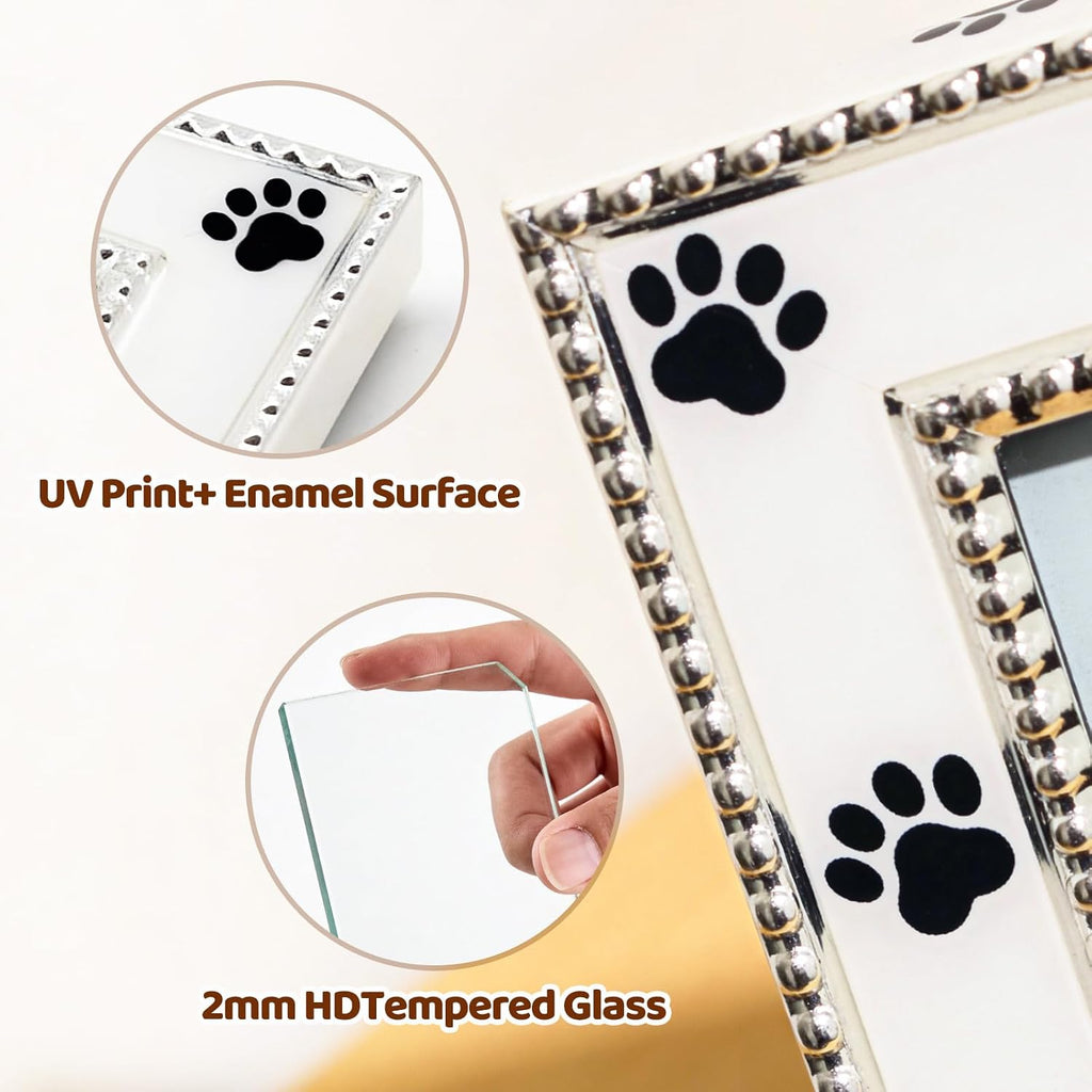 Dog Picture Frame - 5x7 Metal Cute Picture Frames,Pet Memorial Gifts for Dogs Perfect for Home Decor, Office Desk & Gifting to Pet Lovers