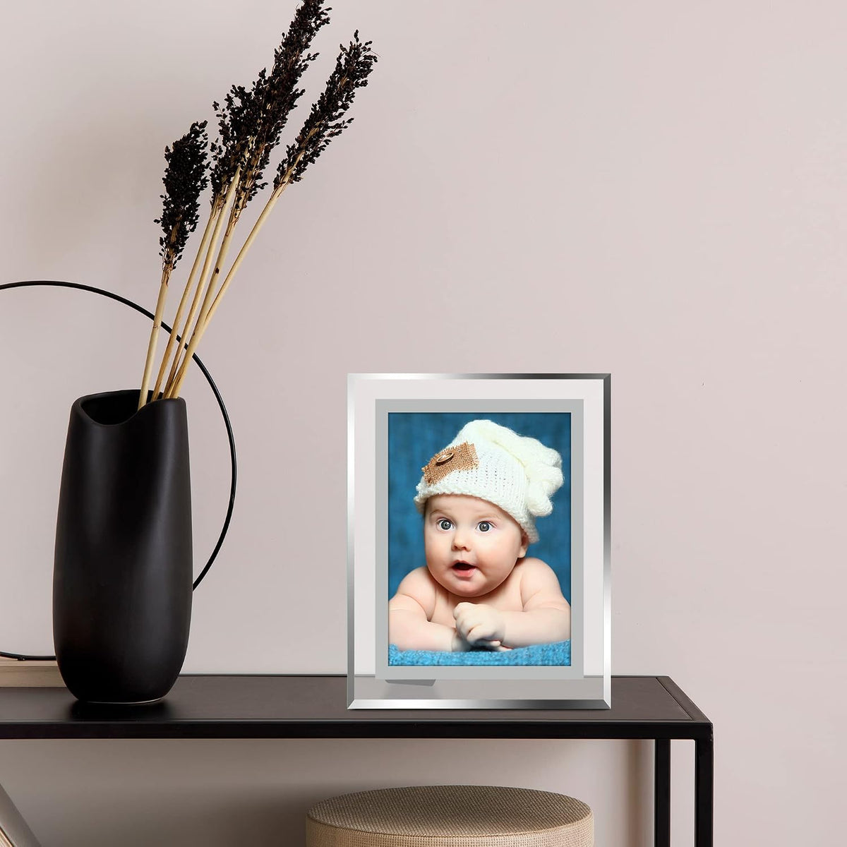 Vienrose 4x6 Picture Frame, Silver Edge Glass Frame, 6 Pack