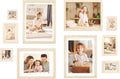 Egofine Picture Frame Set 10 Pack, Picture Frames Collage Wall Decor with Two 12x16,Two 11x14,Two 5x7,Two 4x6,Two 4x4 for Wall and Tabletop, Made of Solid Wood, Covered by Plexiglass, Natural Wood