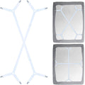 Sheet Fasteners Suspenders Straps - Adjustable Crisscross Bed Sheets Holder Clips Elastic Band Sheet Keeper Stays Grippers,2Pcs/Set White