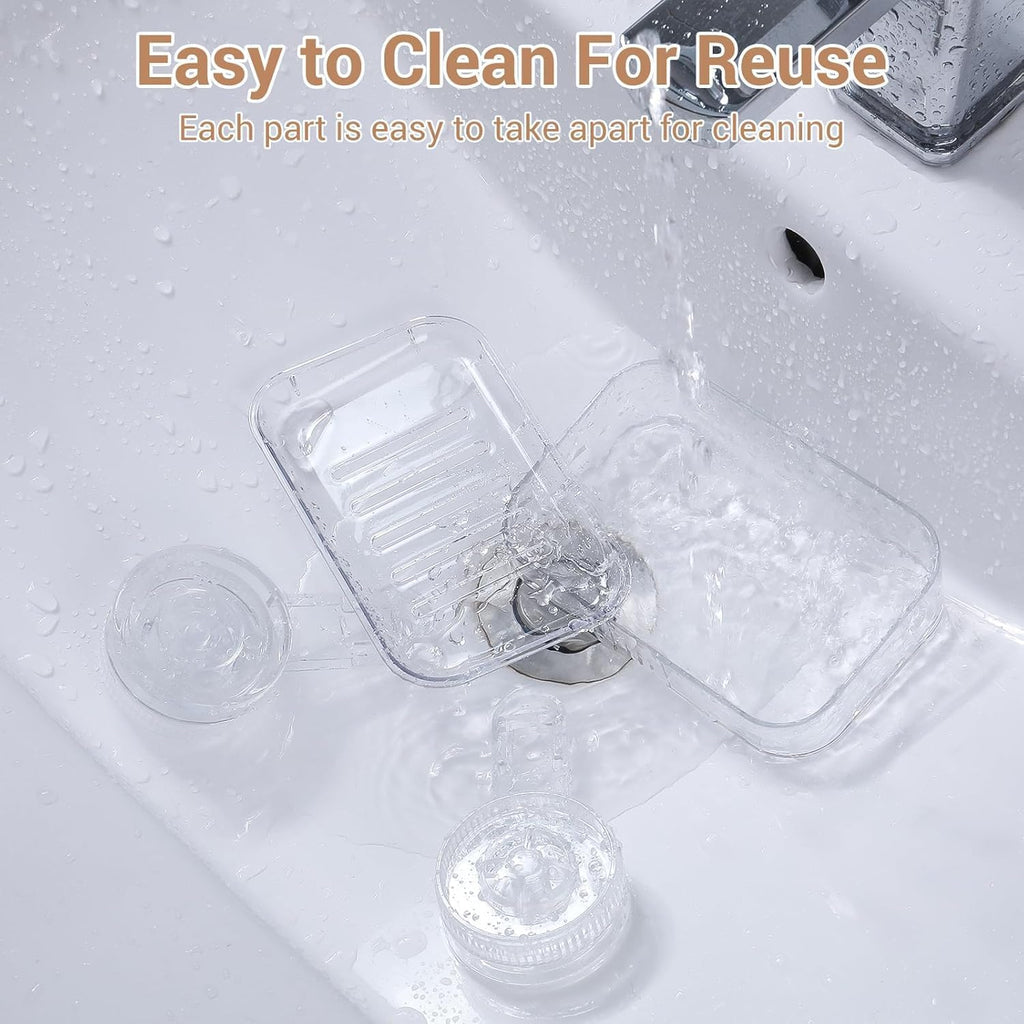 LUXEAR Suction Cup Shower Caddy Clear - 3 Set