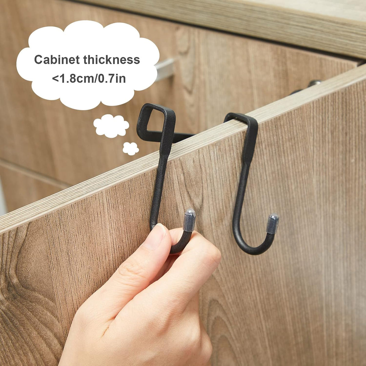 Patelai 8 Pcs Over Cabinet Hook Double SShaped Drawer Hanger Dorm Hook