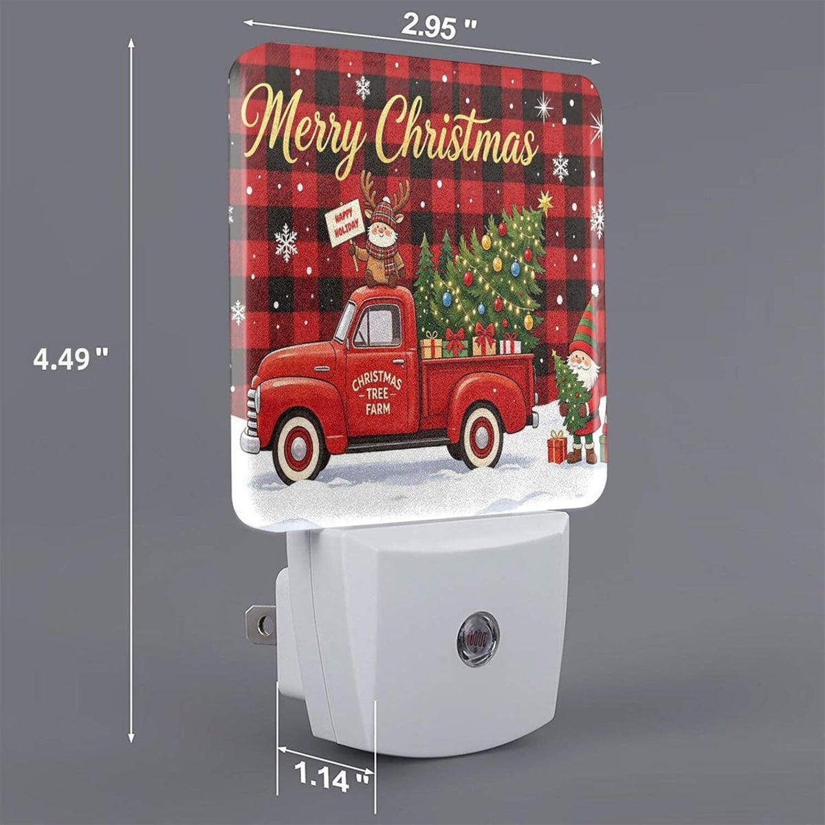 Christmas Red Turck LED Plug-in Night Light 2-Pack for Corridors