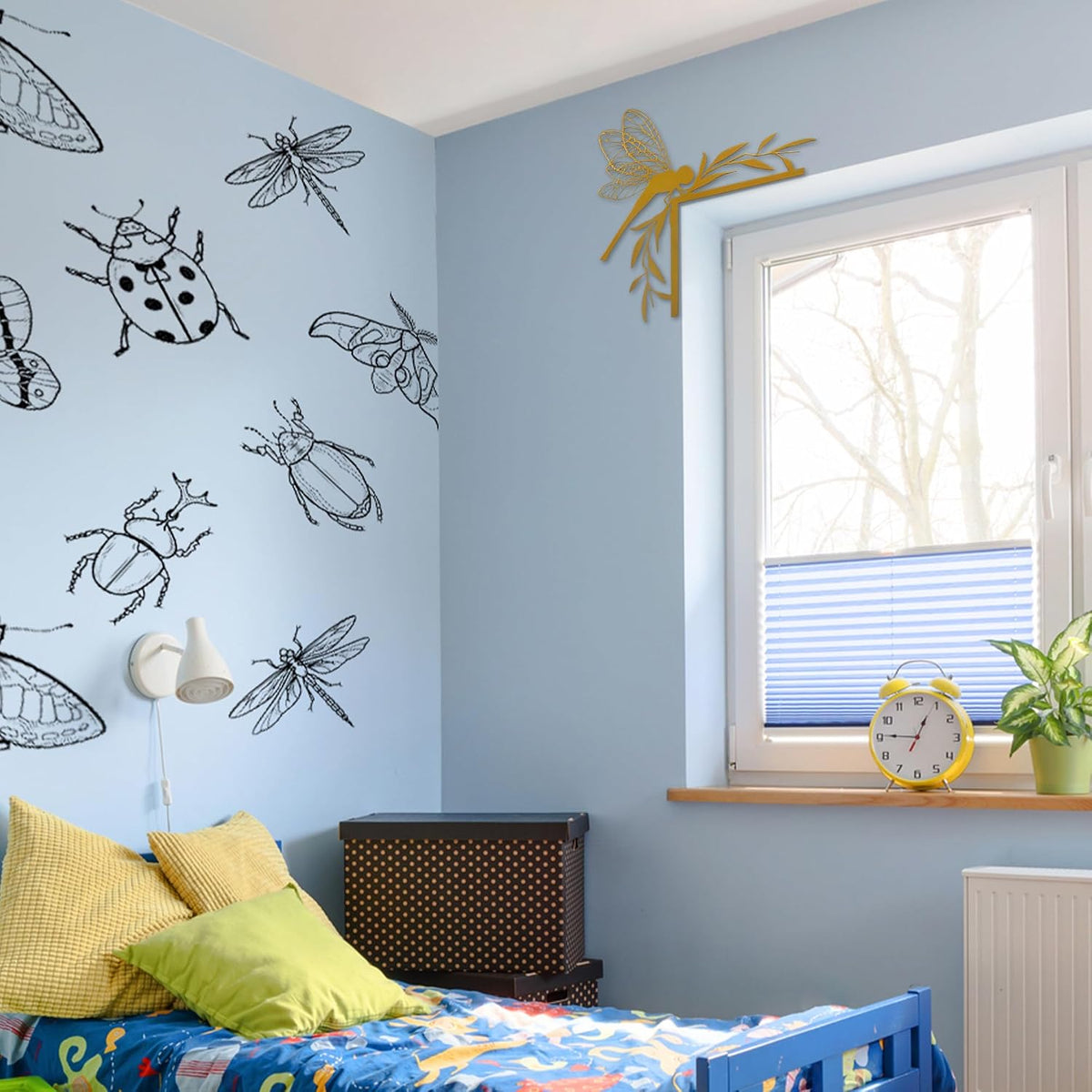 Rajukit Gold Dragonfly Wall Art, Door Frame Decor