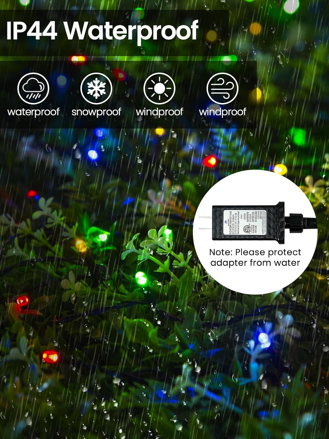 Smart Color Changing Halloween Lights String 145FT 400 LED APP and Remote