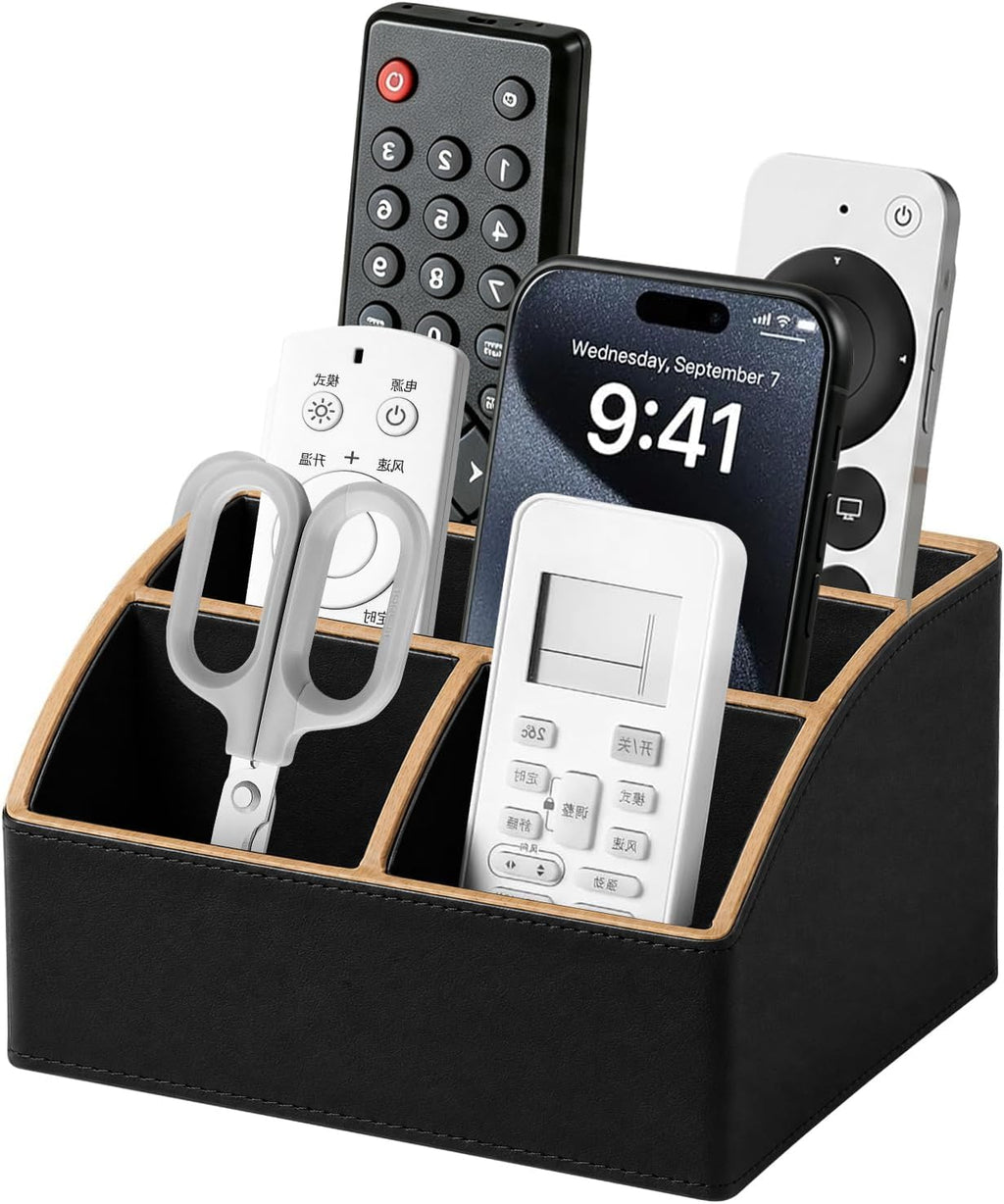 TV Remote Control Holder, Pen/Pencil Caddy, Bedside Table Desktop Organizer