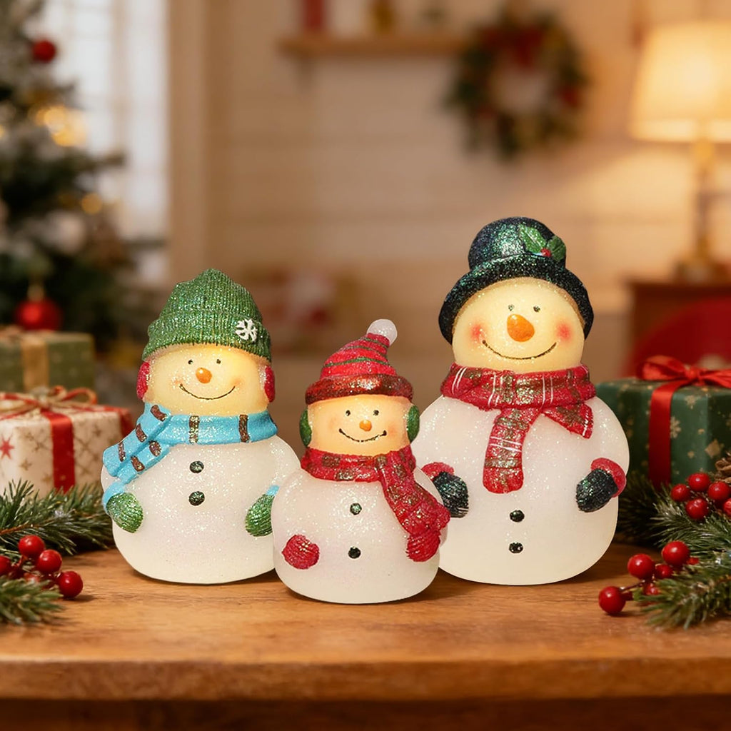 Impress Life Christmas Snowman Flameless Candles with Remote