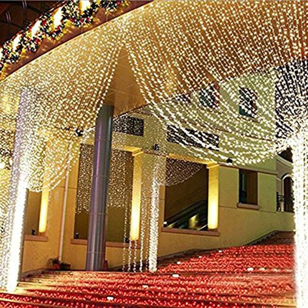 Geanmoki 306 LED Window Curtain String Light Wedding Party Home Garden Bedroom Outdoor Indoor Wall Decorations
